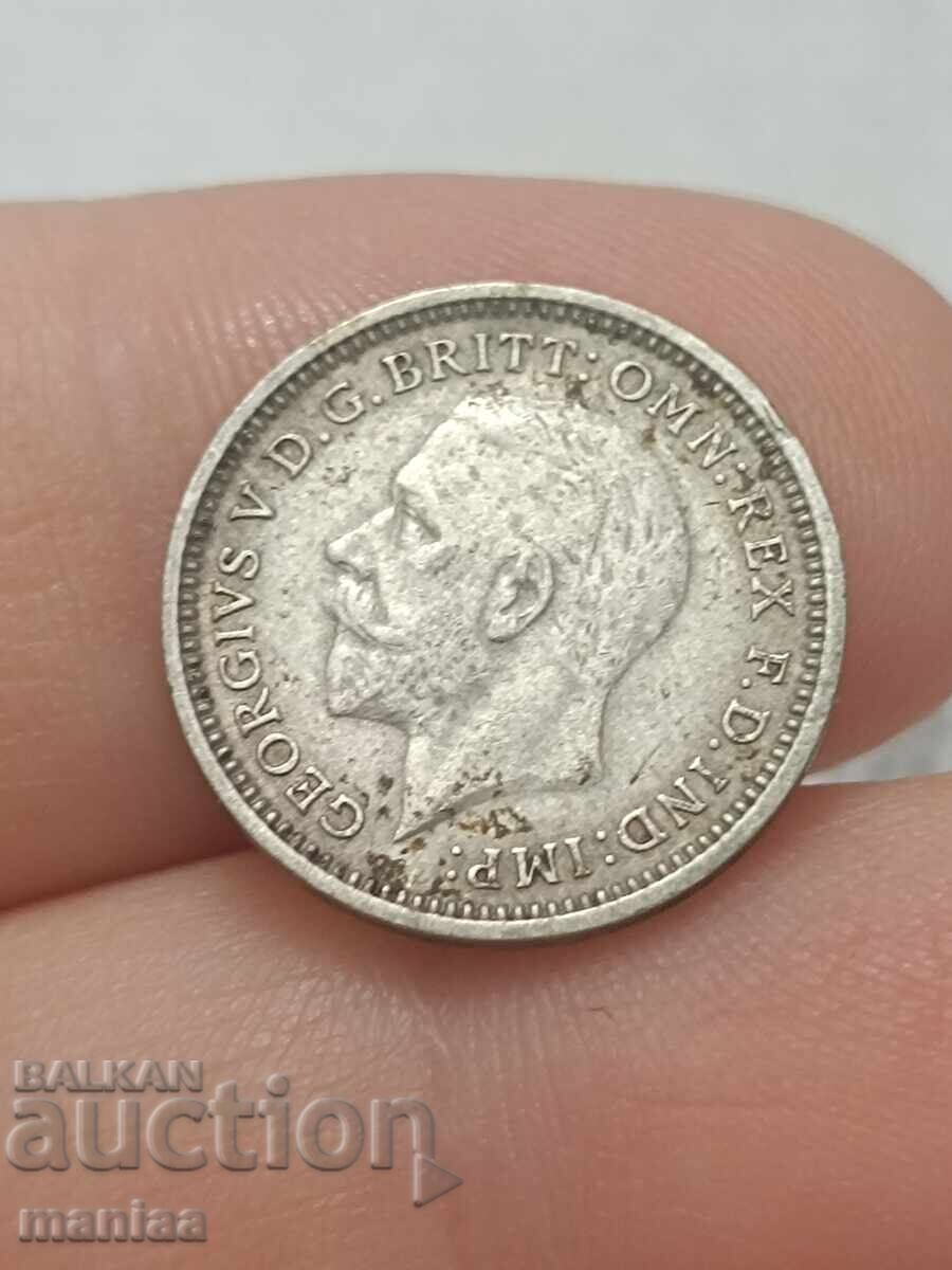 Licitație 3 pence 1936 Argint! Licitație 3 pence 1936 Argint!