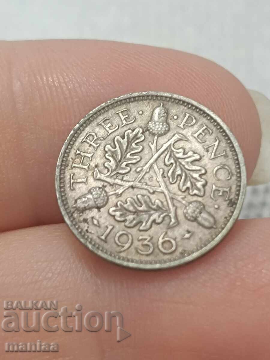 3 pence 1936 Argint! - 6 3 pence 1936 Argint! - 6