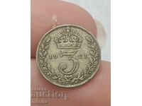 3 pence 1921 Silver!