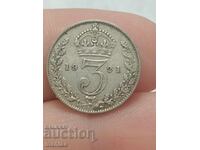 3 pence 1921 Silver!