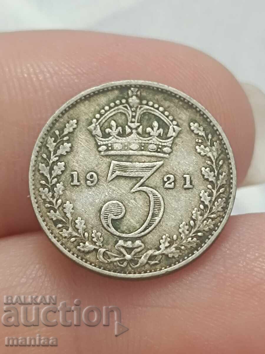 3 pence 1921 Argint! cu preț € 7.00 | 13.69 BGN