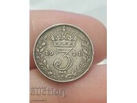 3 pence 1921 Silver!