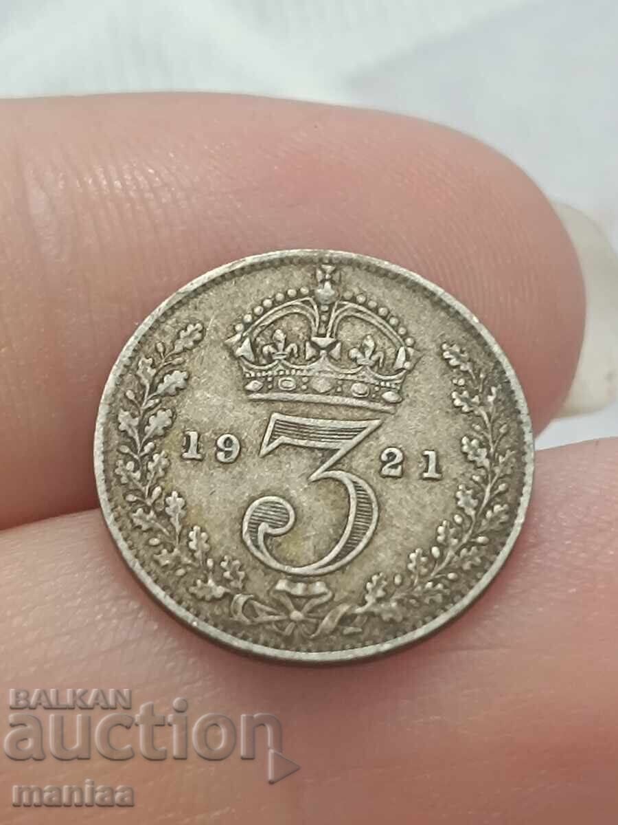 3 πένες 1921 γ. Ασήμι! με τιμή € 7.00 | 13.69 BGN