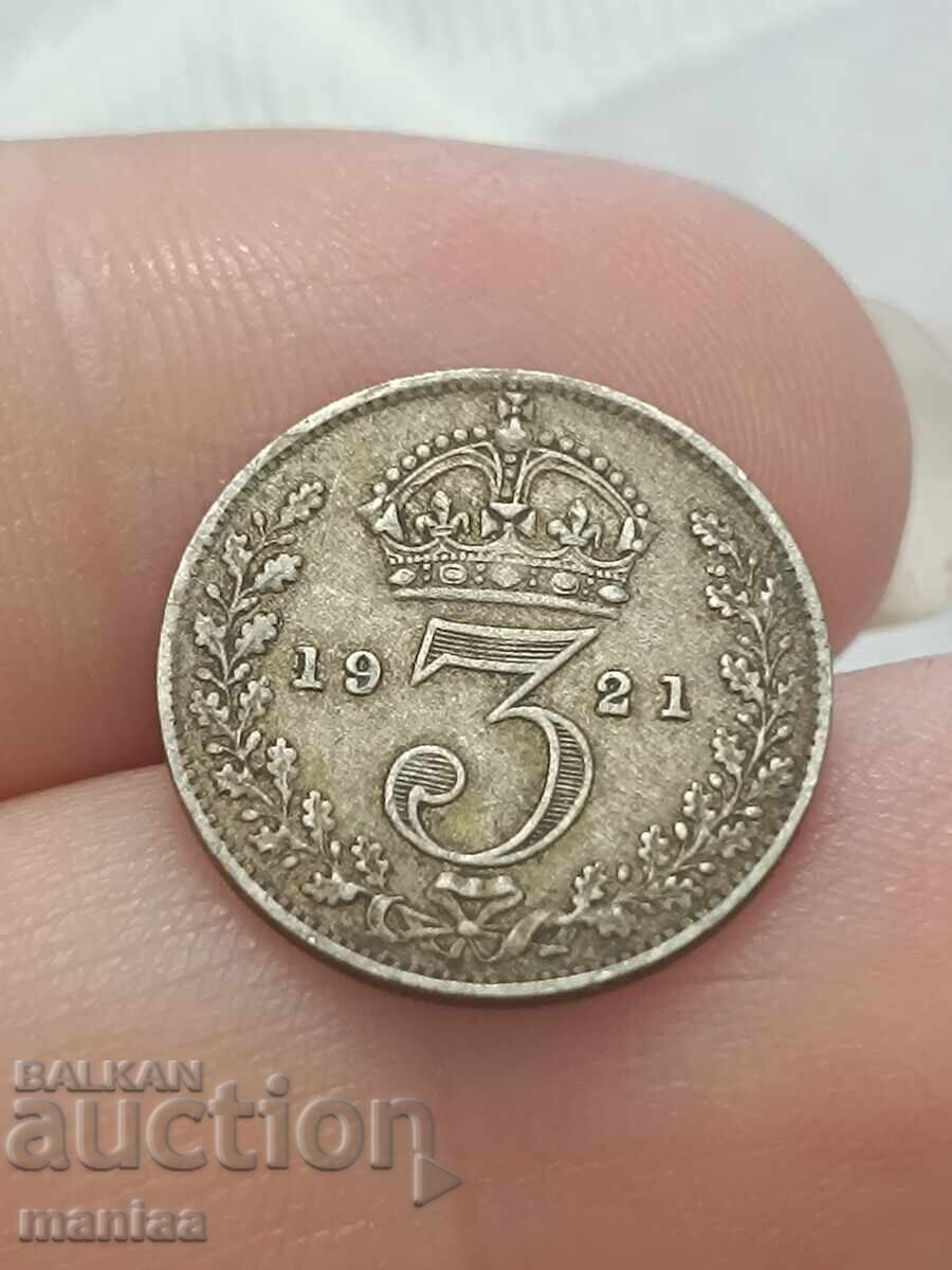 Δημοπρασία 3 πένες 1921 γ. Ασήμι!