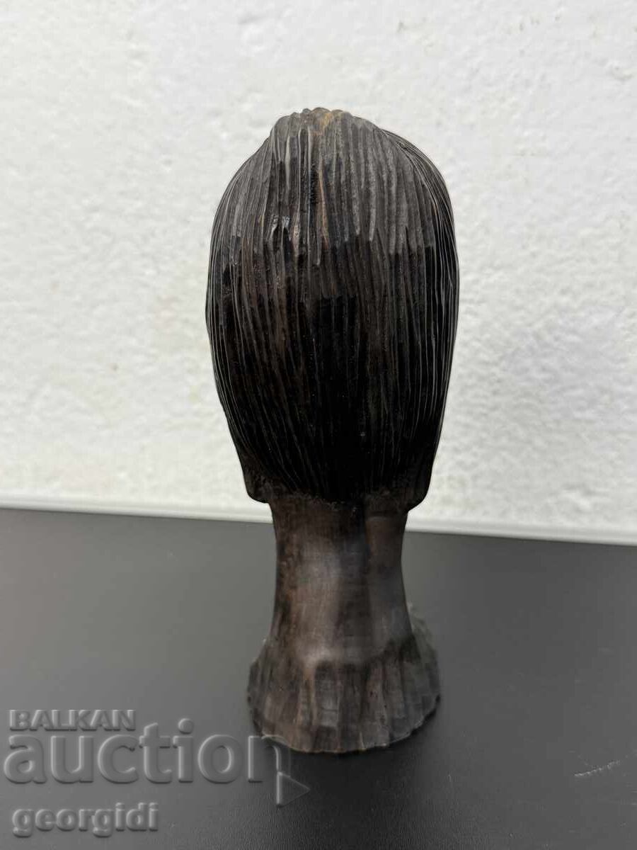 Licitație Bust / sculptură africană vintage. Nr. 8045