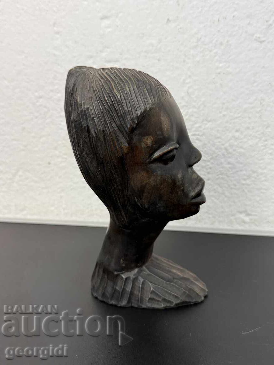 Livrarea Bust / sculptură africană vintage. Nr. 8045