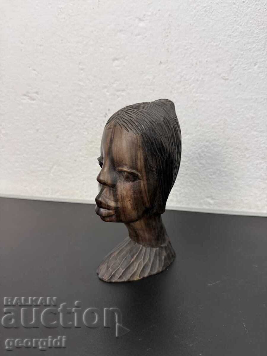 Bust / sculptură africană vintage. Nr. 8045