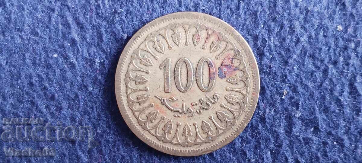 Tunisia 100 milliemes 1983