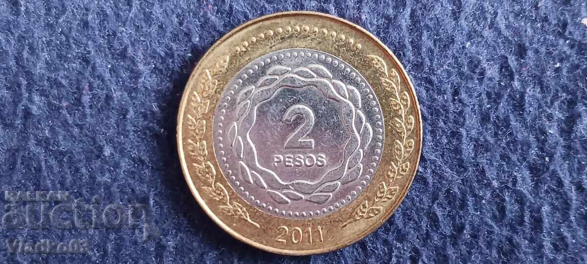 Аржентина 2 песос 2011 Аржентина 2 песос 2011