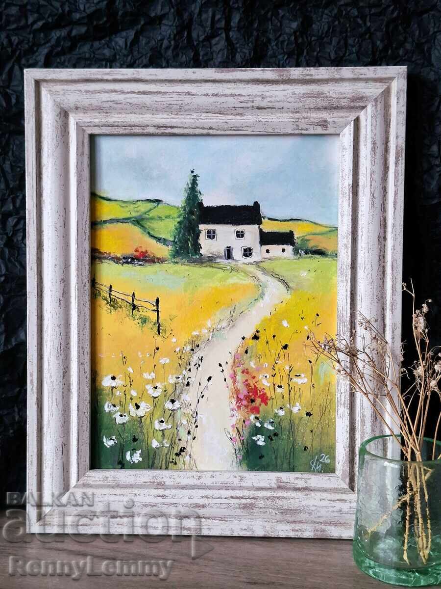 Καλοκαίρι, παστέλ ζωγραφιά, πρωτότυπο