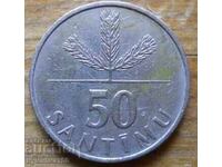 50 сантима 1992 г. - Латвия