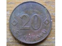20 сантима 1992 г. - Латвия