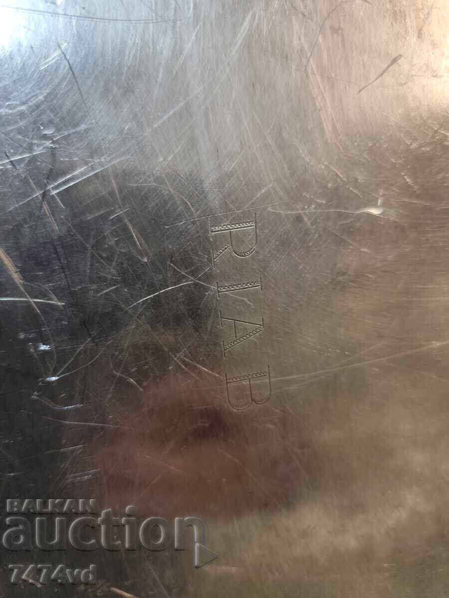 Μεγάλο αντίκα μασίφ επιχρυσωμένο δίσκο 57/37 εκ. – RIAB - 6 Μεγάλο αντίκα μασίφ επιχρυσωμένο δίσκο 57/37 εκ. – RIAB - 6