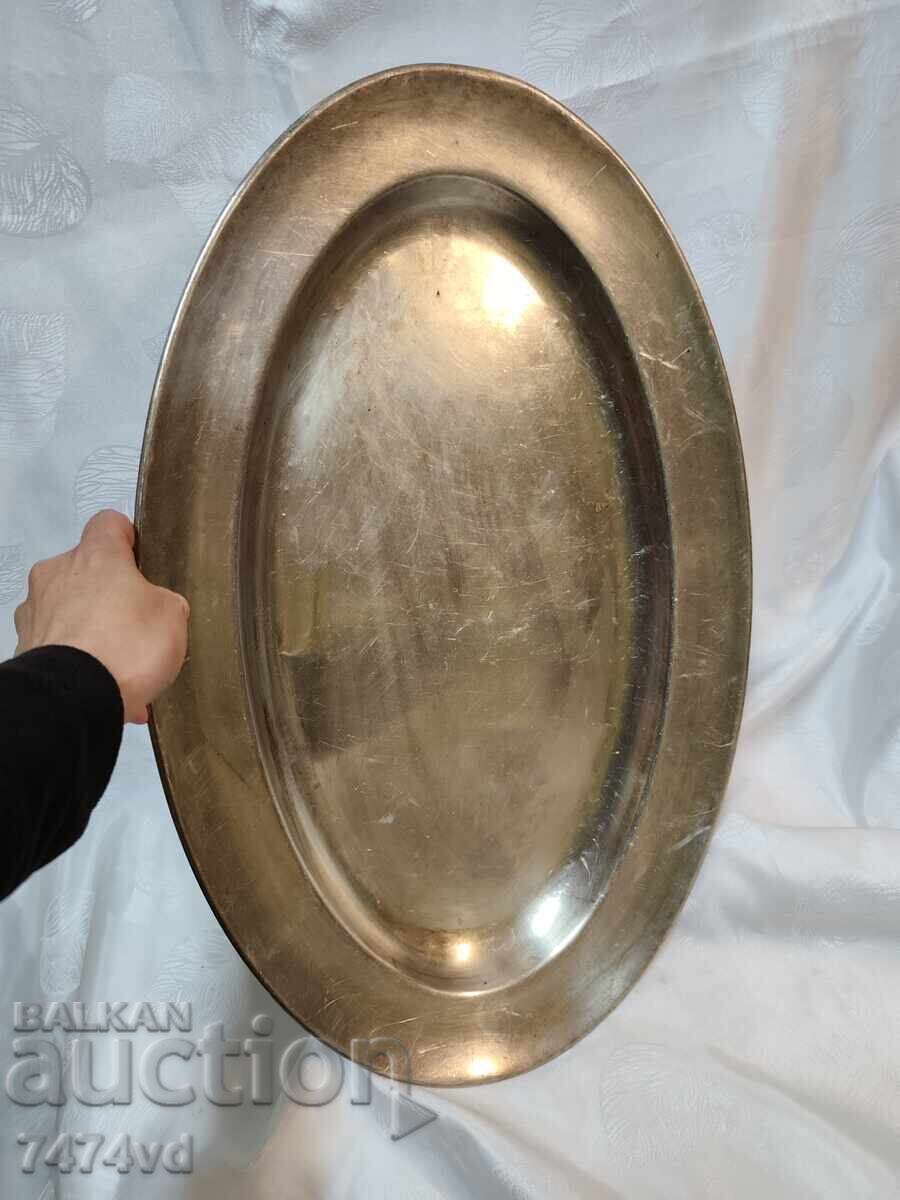 Μεγάλο αντίκα μασίφ επιχρυσωμένο δίσκο 57/37 εκ. – RIAB Μεγάλο αντίκα μασίφ επιχρυσωμένο δίσκο 57/37 εκ. – RIAB