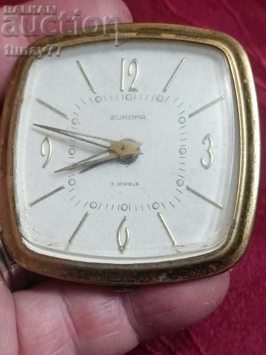 Стара Механичен часовник будилник За части