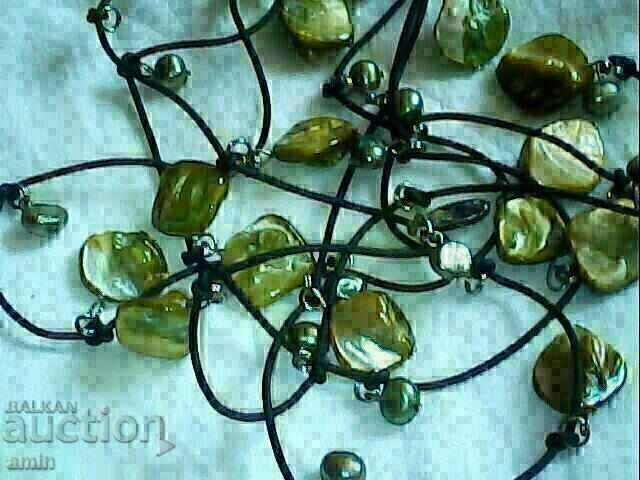 Delivery of very beautiful old necklace of gray hair is natural pearls Delivery of very beautiful old necklace of gray hair is natural pearls