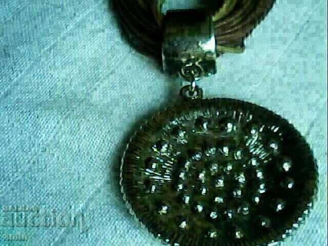 beautiful silver plated necklace with crystals and moonstone - 5 beautiful silver plated necklace with crystals and moonstone - 5