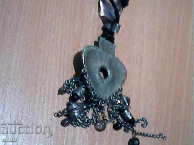 старо красиво посребрено колие - 5