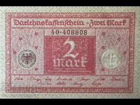 Germany 2 Mark, 1920 Pick 59 Unc