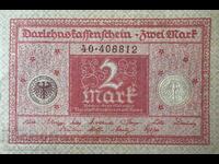Germany 2 Mark, 1920 Pick 59 Unc