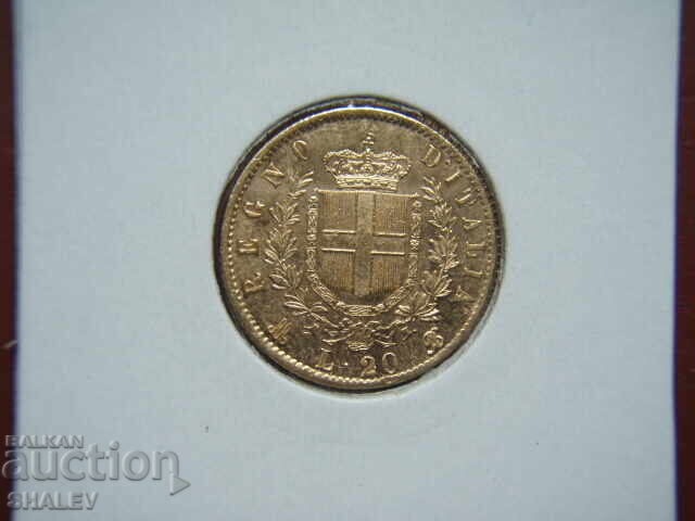 Livrarea 20 Lire 1873 M Italia (20 lire Italia) - AU (aur)