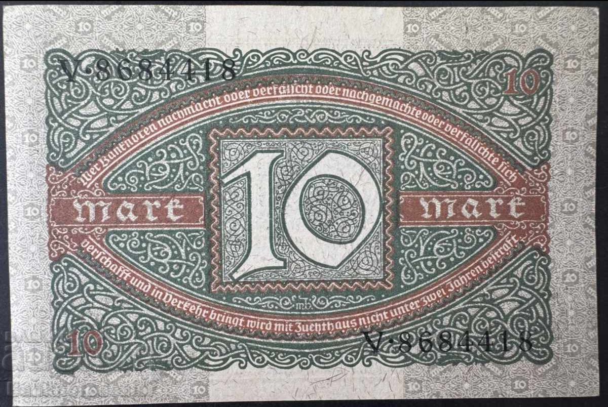 Γερμανία 10 Μάρκα, 1920 Pick 67 Άκοπη με τιμή € 8.00 | 15.65 BGN Γερμανία 10 Μάρκα, 1920 Pick 67 Άκοπη με τιμή € 8.00 | 15.65 BGN