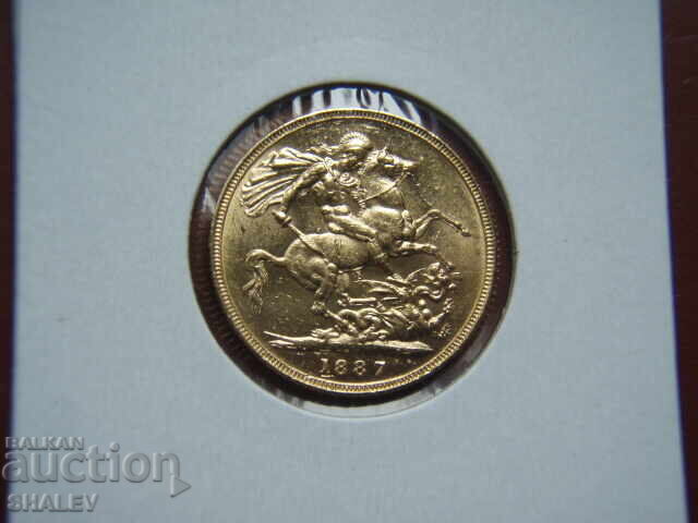 Δημοπρασία 1 Σοβρέν 1887 M Αυστραλία (Αυστραλία) - AU/Unc (χρυσός)