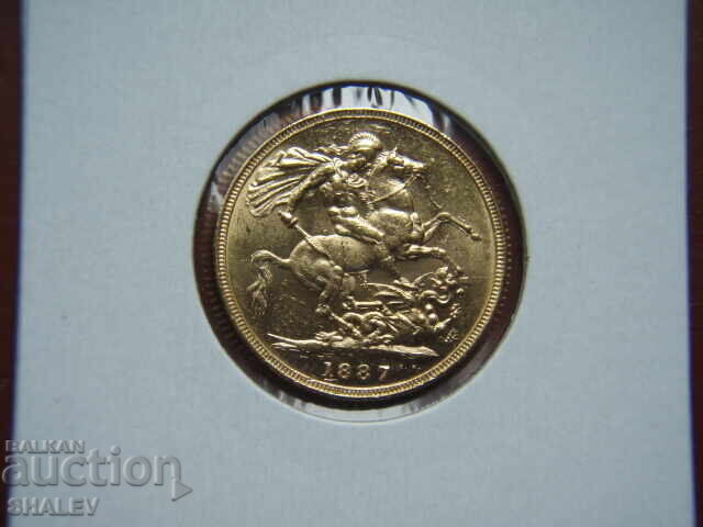 Παράδοση 1 Σοβρέν 1887 M Αυστραλία (Αυστραλία) - AU/Unc (χρυσός)