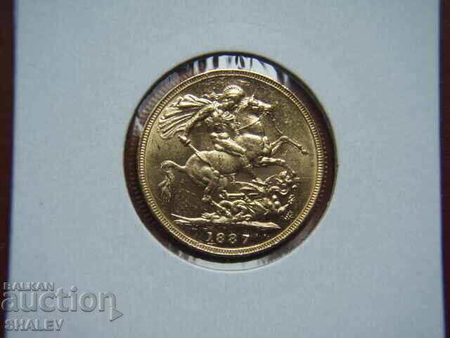 Delivery of 1 Sovereign 1887 M Australia - AU/Unc (gold)