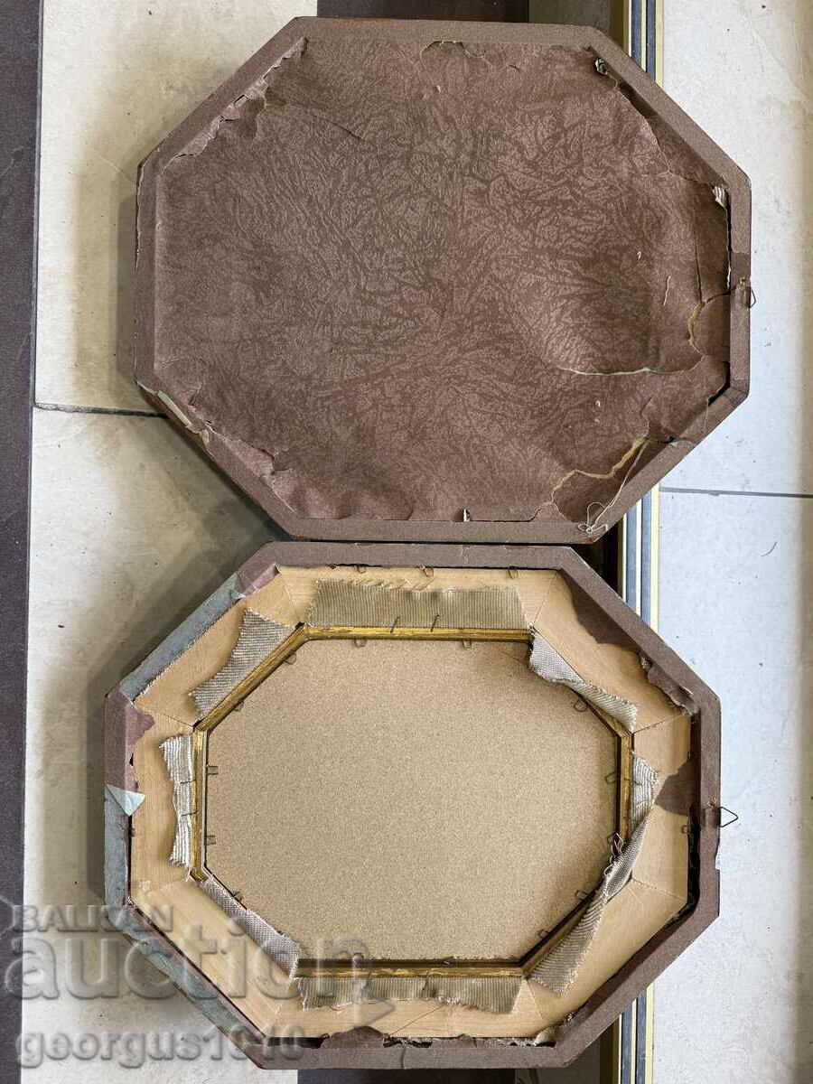 Чифт рисувани картини с рамки и стъкло №8042 - 5