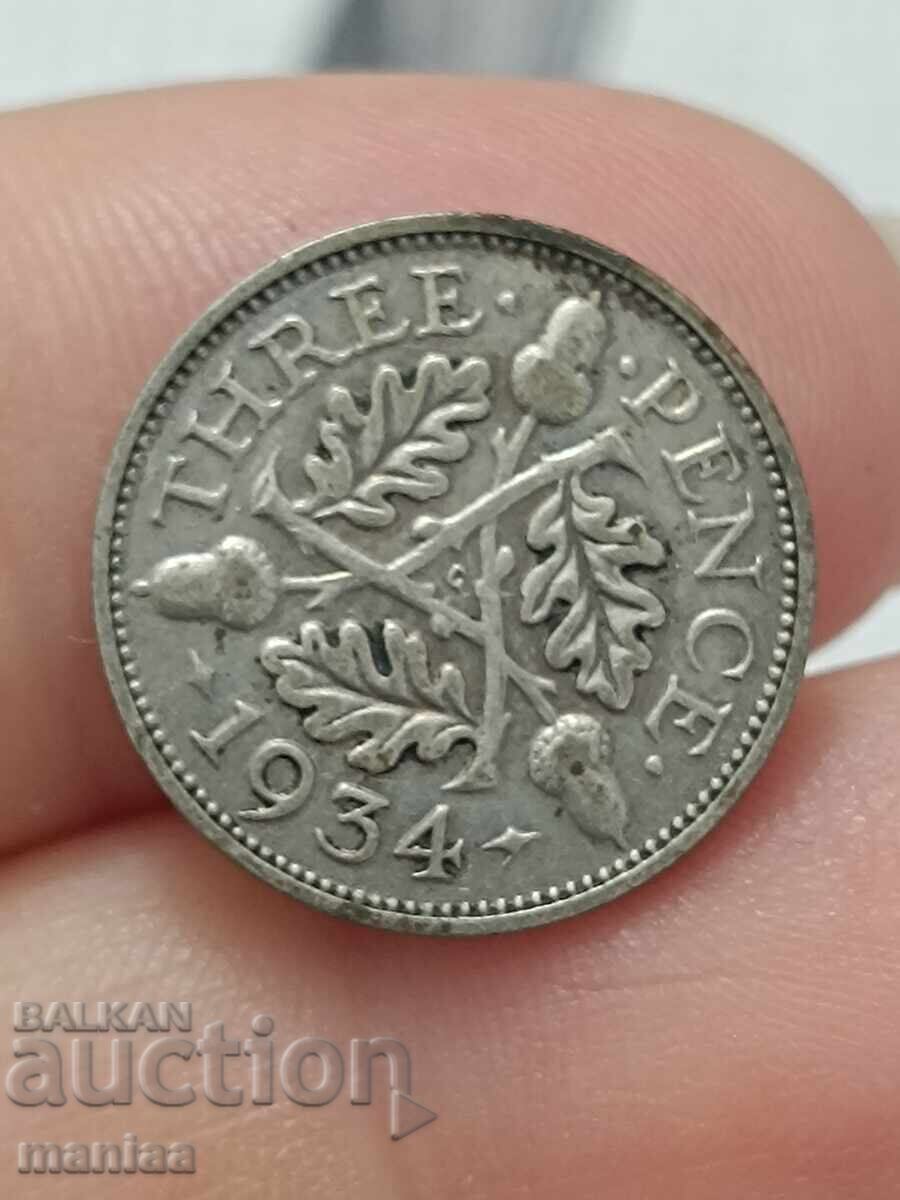 3 πένες 1934 ασημένια! με τιμή € 9.00 | 17.60 BGN 3 πένες 1934 ασημένια! με τιμή € 9.00 | 17.60 BGN