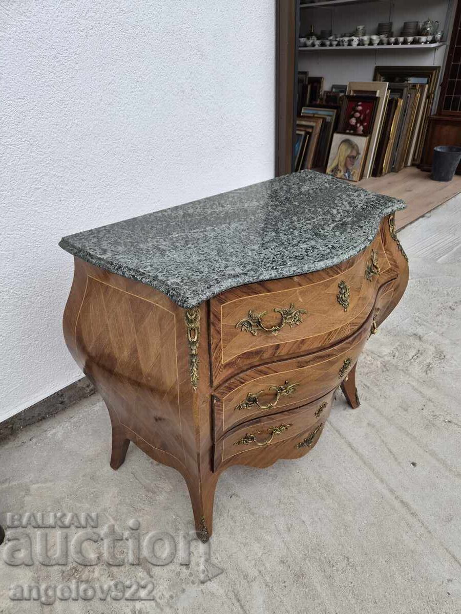 Beautiful vintage solid wood dresser with marble top!!! - 5