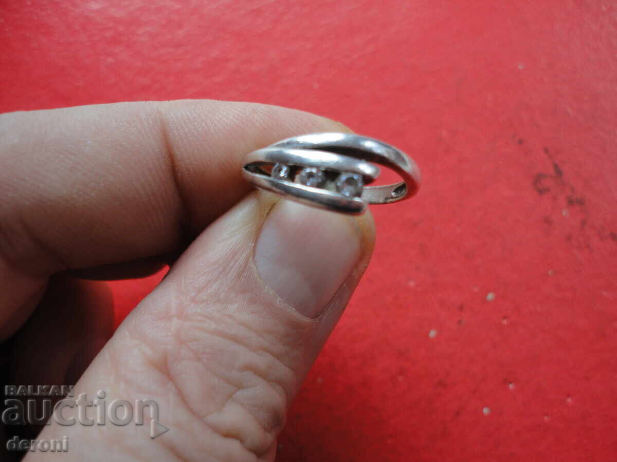 Сребърен пръстен с камъни 925 - 5