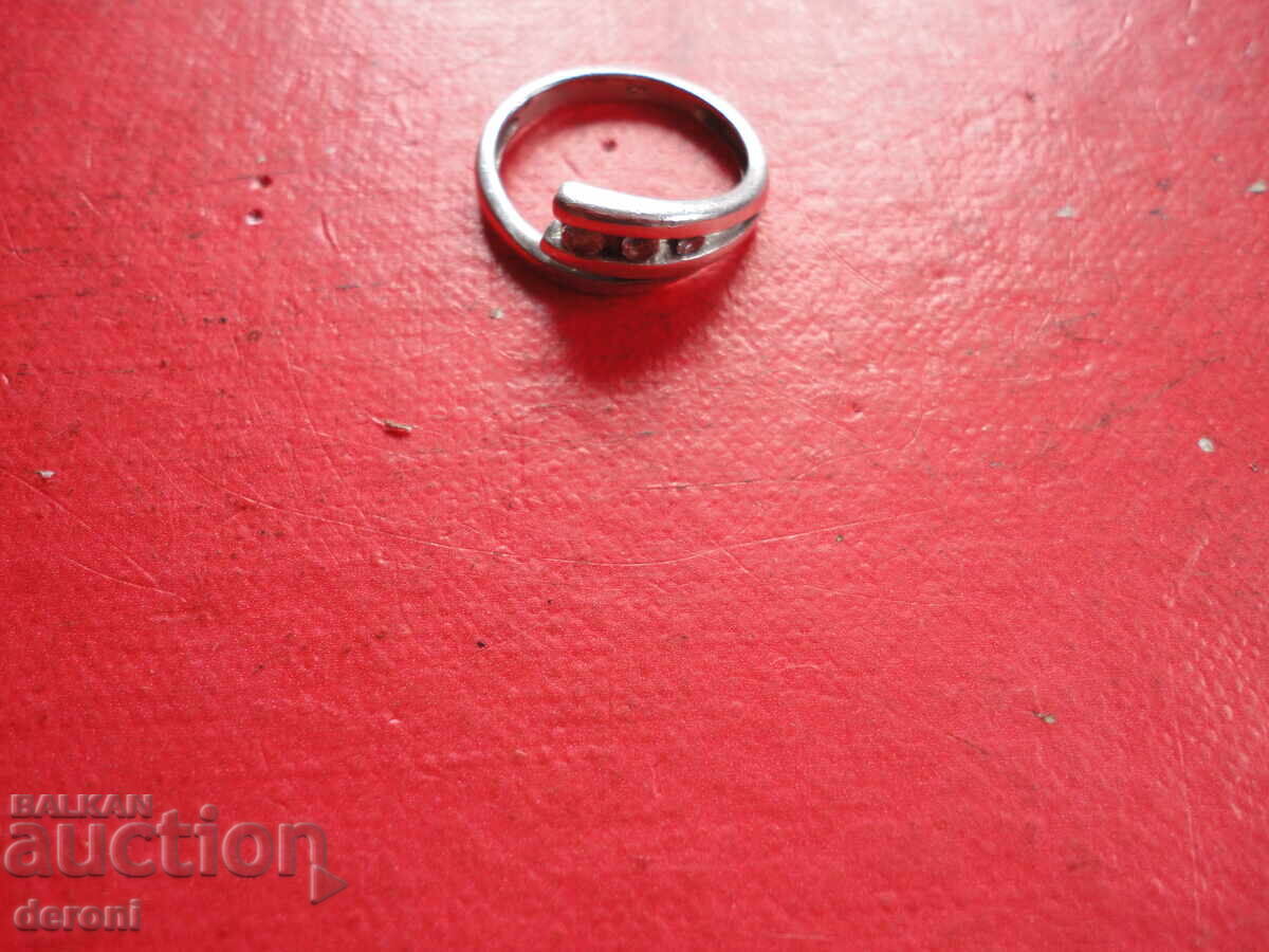 Сребърен пръстен с камъни 925 - 6