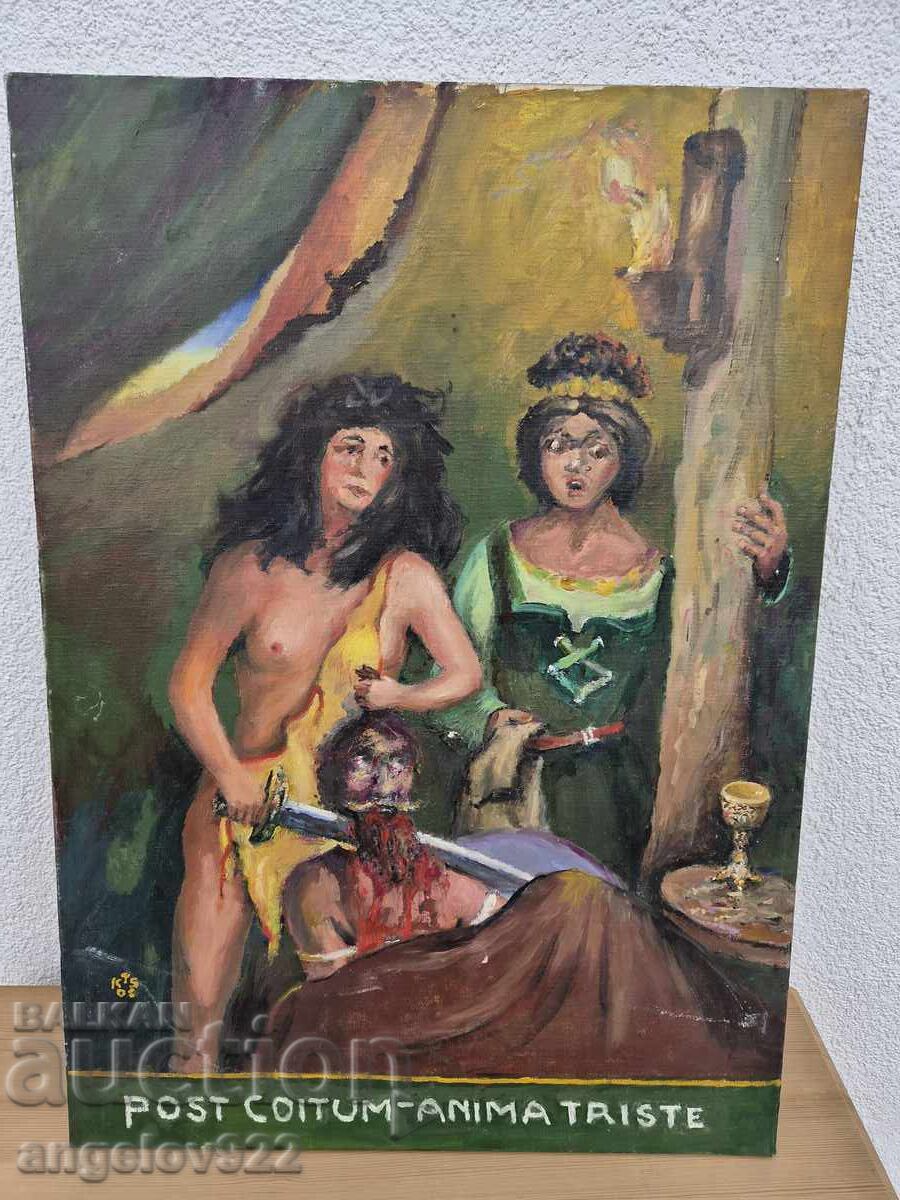 Δημοπρασία Ελαιογραφία παλαιού συγγραφέα σε καμβά!!!