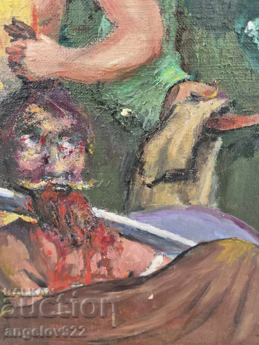 Ελαιογραφία παλαιού συγγραφέα σε καμβά!!! - 5