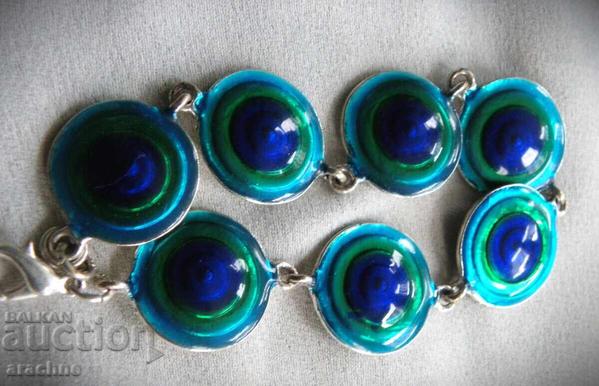 Сребърна гривна с емайли - 5 Сребърна гривна с емайли - 5