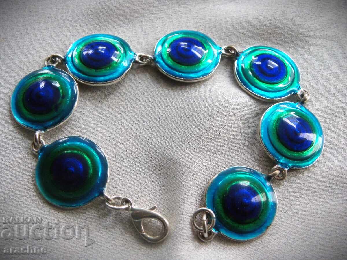 Сребърна гривна с емайли Сребърна гривна с емайли