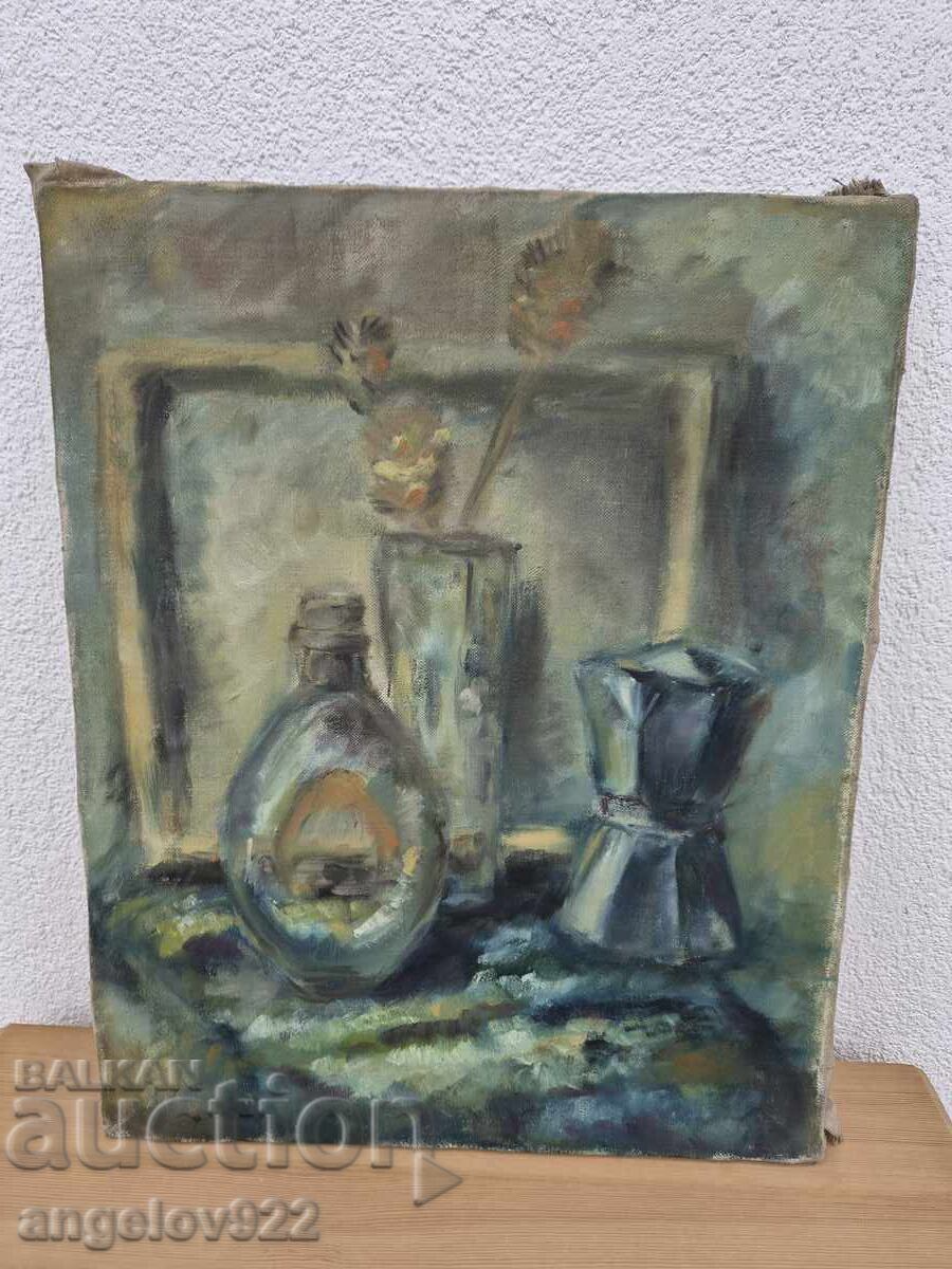 Delivery of Old Bulgarian Oil Painting on Canvas!!!