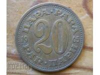 20 de bani 1965 - Iugoslavia