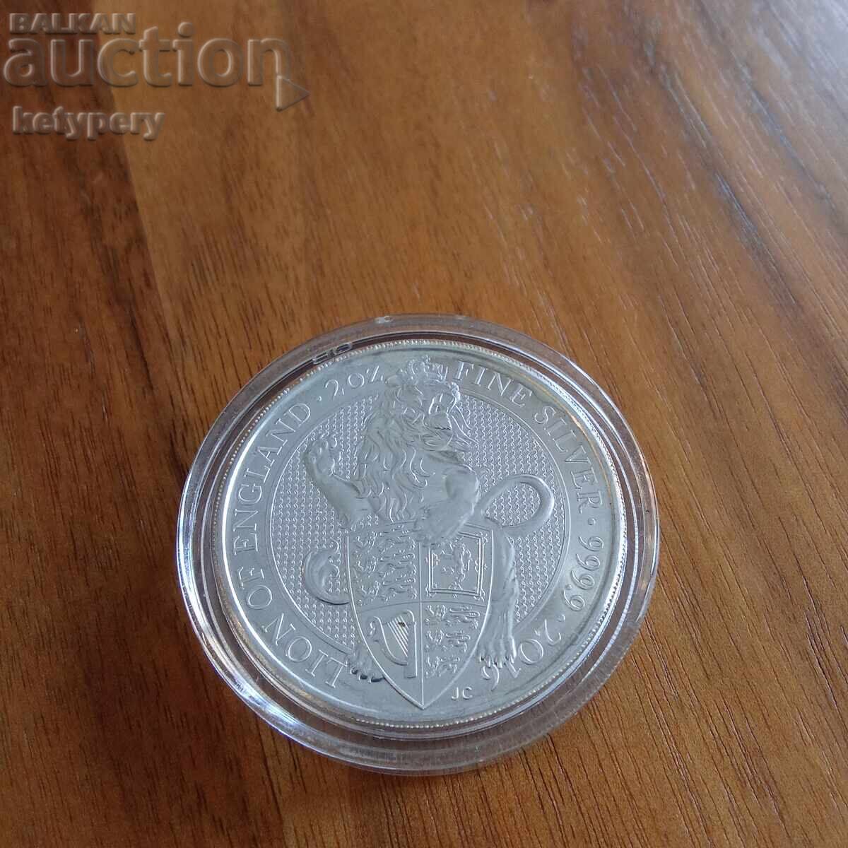 Argint 2 OZ 2016 Leul Angliei