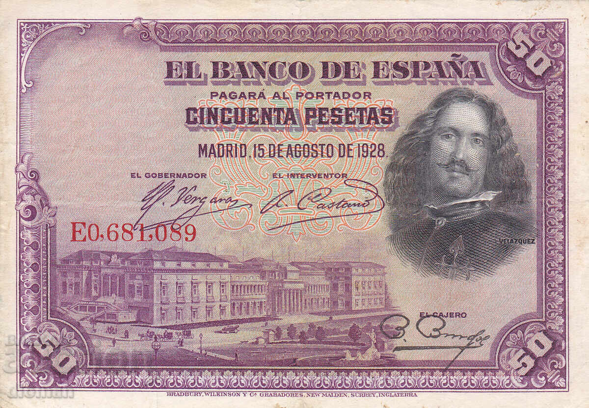 dioman - SPAIN - 50 PESETAS - 1928 dioman - SPAIN - 50 PESETAS - 1928