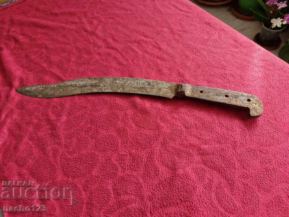 Vechi cuțit haiducesc forjat, iatagan, caraculeac