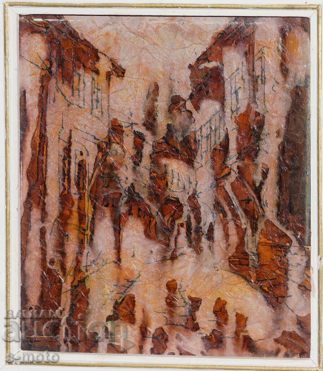 Plamen Kostov Tablou acuarelă peisaj urban cu preț € 65.00 | 127.13 BGN