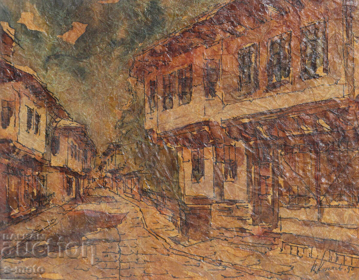 Παράδοση Plamen Kostov Kartina akvarel gradski peĭzazh