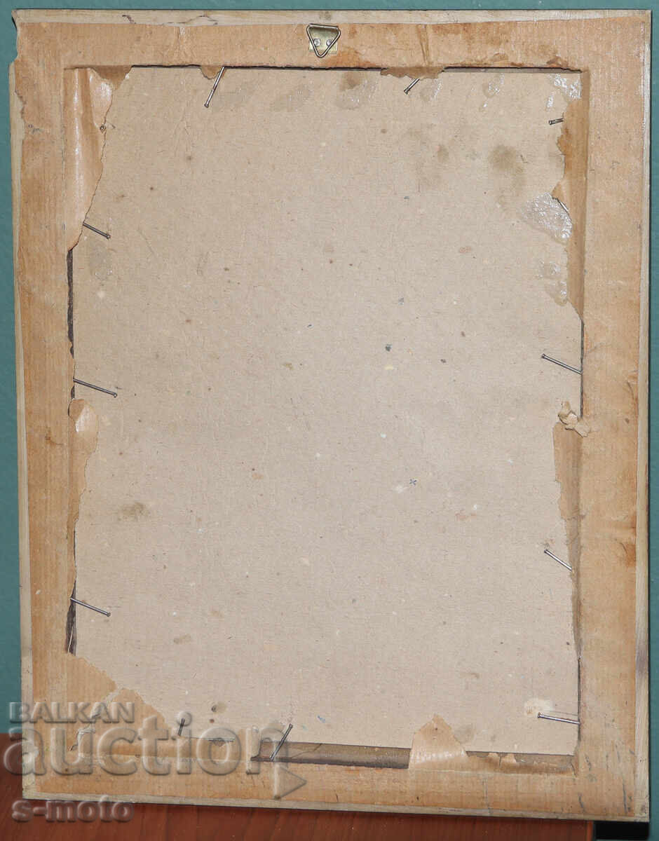 Veche pictură în ulei natură moartă cu flori - 7