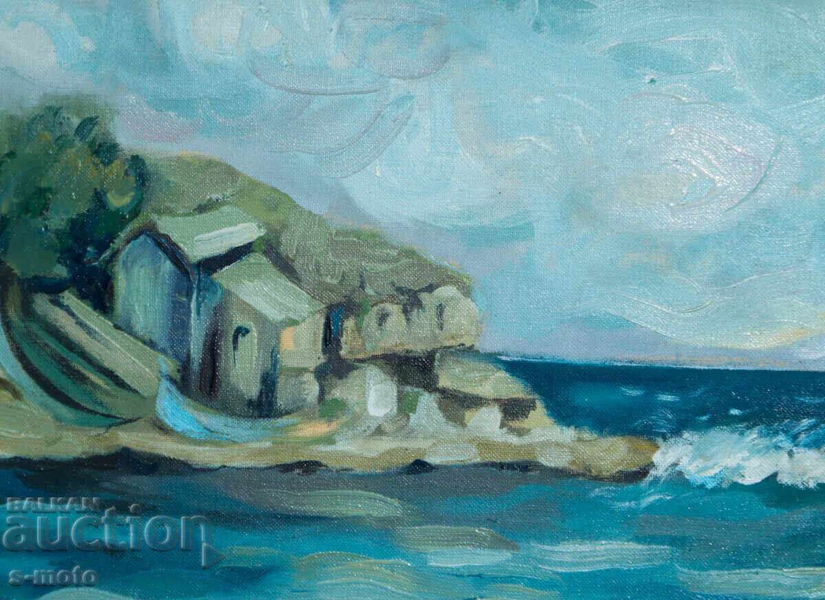 Παράδοση Έργο ζωγραφικής με λάδι θαλασσινό τοπίο Παράδοση Έργο ζωγραφικής με λάδι θαλασσινό τοπίο