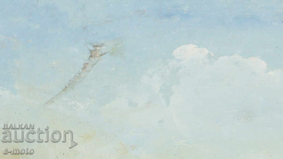 Παράδοση Έργο ζωγραφικής με λάδι θαλασσινό τοπίο