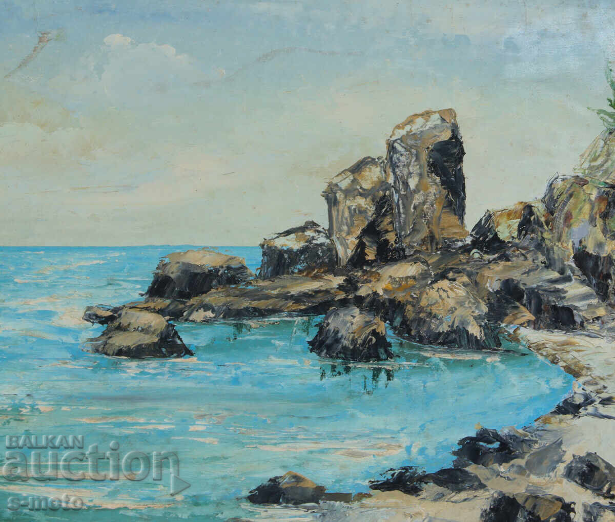 Έργο ζωγραφικής με λάδι θαλασσινό τοπίο - 5