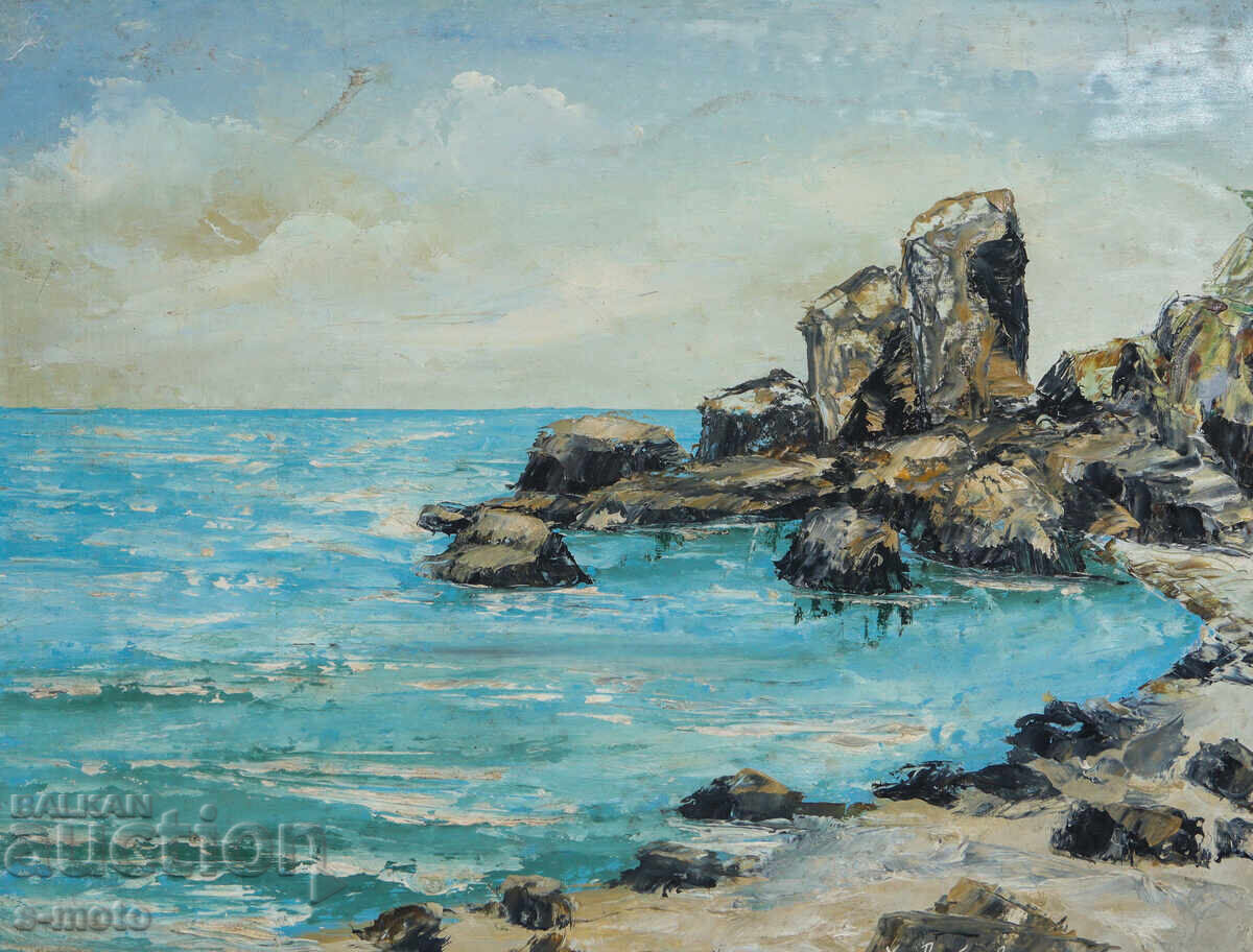 Έργο ζωγραφικής με λάδι θαλασσινό τοπίο